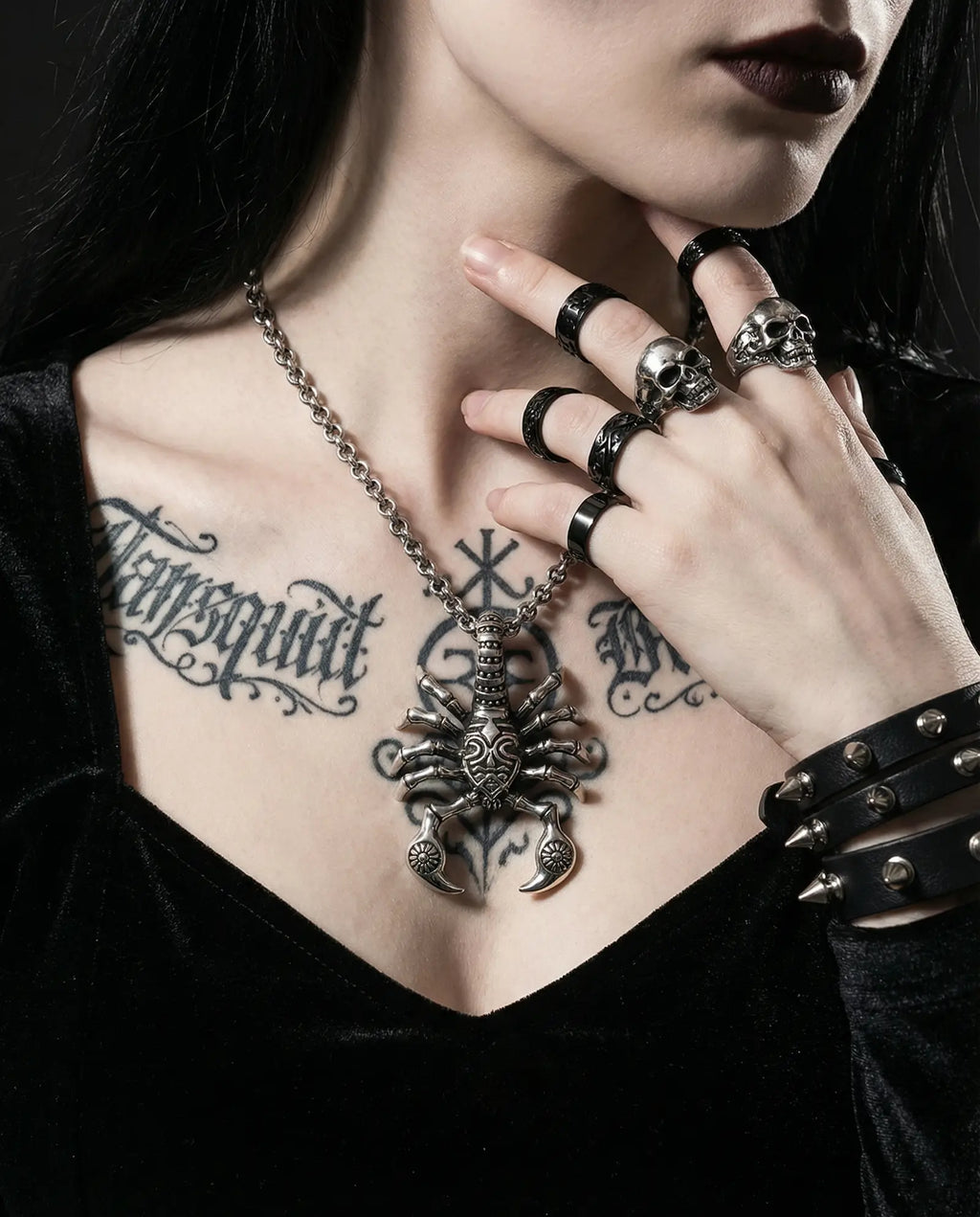 Punk Scorpion Pendant Necklace image 2